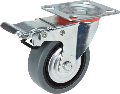 Inredningshjul med broms 75 mm - Möbelhjul, rörben - 8719987287312 - 1