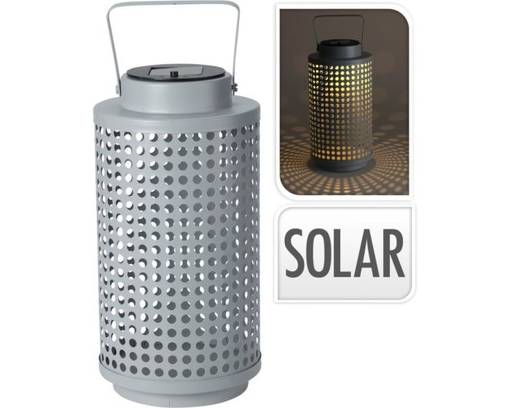 Solcellslampa grå metall - Stämningsbelysning - 8720573479882 - 1