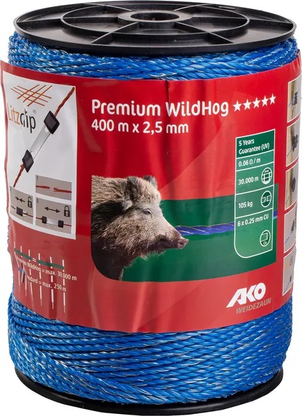 Inhägnadstråd Premium WildHog 400 m blå - Stängselband och -trådar - 449312 - 1