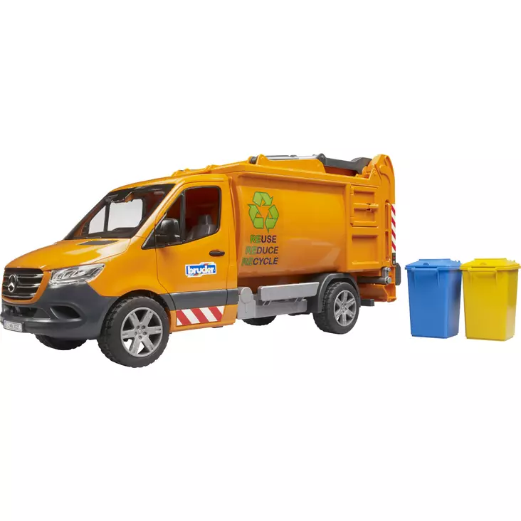 Bruder MB Sprinter och två soptunnor - Bruder arbetsmaskinsleksaker - U02682 - 1