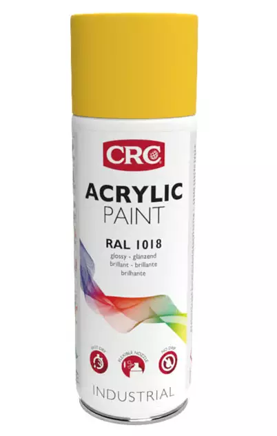 CRC Akrylfärg RAL1018 Zinkgult - Sprayfärger - 5412386069932 - 1