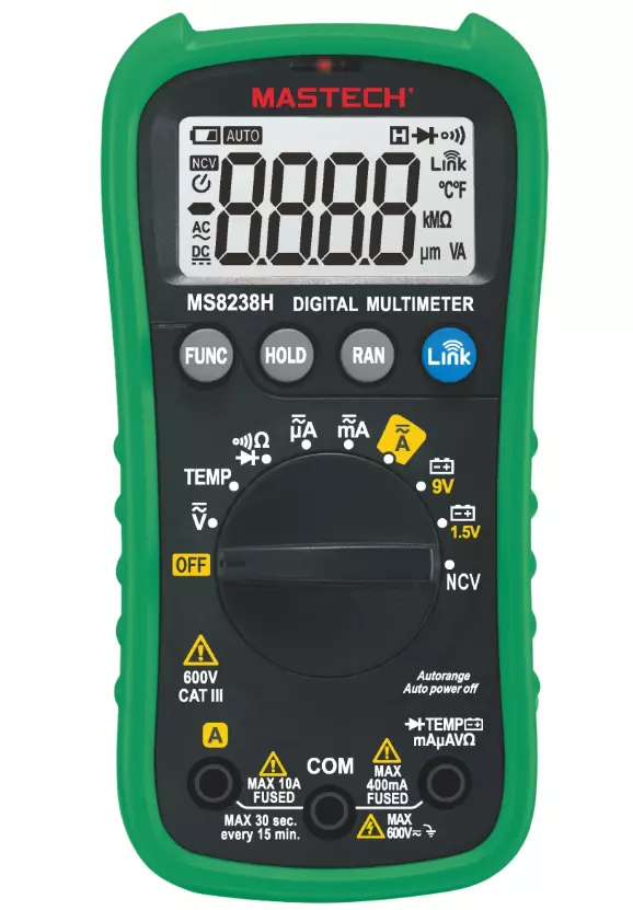 Digital multimätare MS8238H 600V - Batterier, testare - 6438152086452 - 1