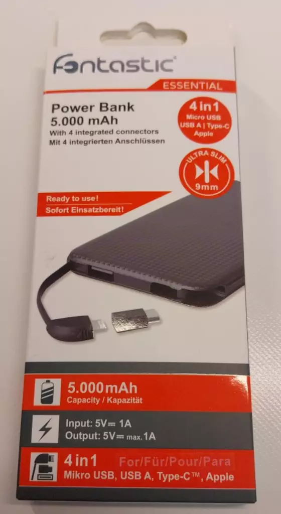 Fontastic Powerbank 5000 mAh - Mobiltelefontillbehör - 4024559252662 - 1