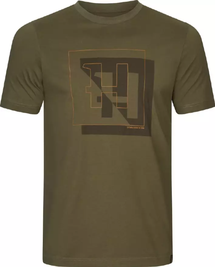 Härkila H-logga T-shirt Kort ärm Mörk oliv - Jaktkläder - 5714733664372 - 1