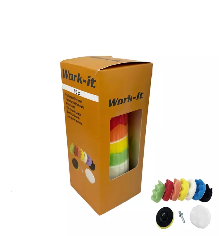 Poleringsset 75mm 10st. - Bilvårdsprodukter för polering - 8714892840102 - 1