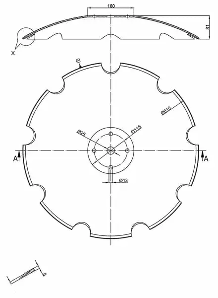 Tallrik 610x5, skårad - Jordbearbetningstillbehör - 8719493231472 - 2