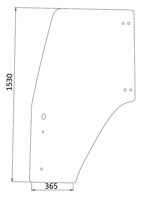 Glasdörr, höger (CNH 82036000) - Hytt och kaross - 8716106304202 - 1