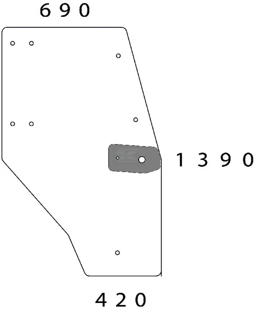 Dörrglas, höger (DF 04352849) - Hytt och kaross - 8719774669352 - 1