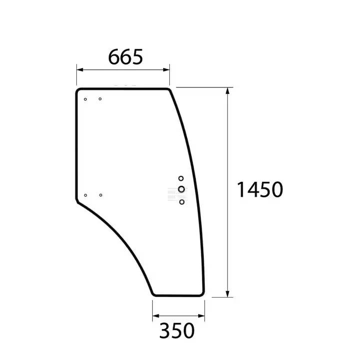 Höger sidodörr, passar Zetor - Hytt och kaross - 8719607177412 - 1