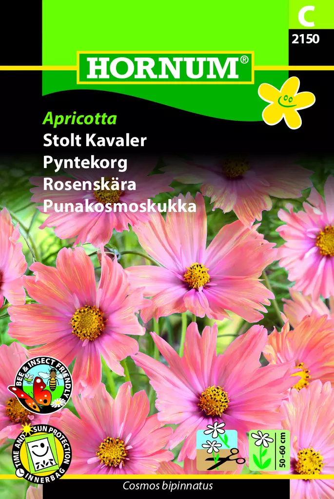 Röd kosmosblomma 'Apricotta' - Frön och sättpotatisar. - 5708787021502 - 1