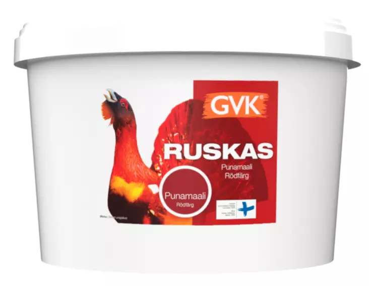 Ruskas röd färg 10 liter - Utomhusfärger - 6419726144372 - 2