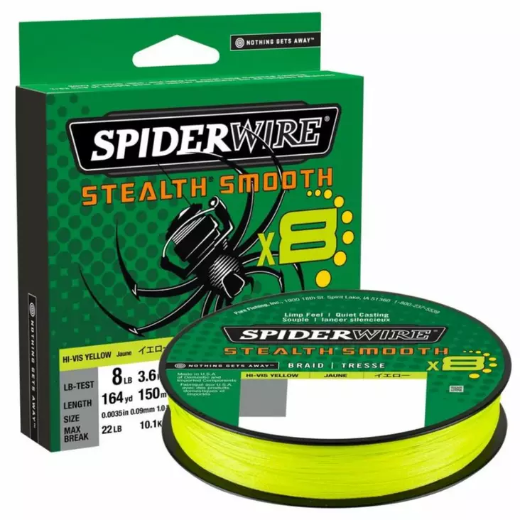 Spiderwire Smooth 8 gul 0,09 mm 150 m - Linor - 022021663552 - 1