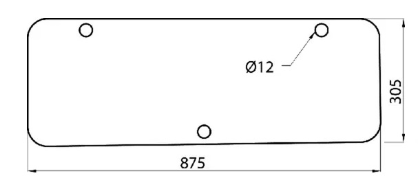 Bakruta, nedre (Case IH 3233032R1, 182028A1) - Hytt och kaross - 3660980016452 - 1