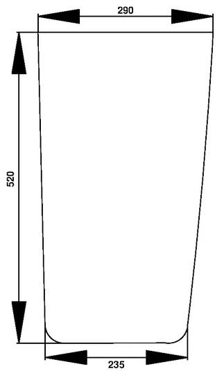Vindruta, nedre vänster (Case IH 3233036R1) - Hytt och kaross - 3660980024792 - 1