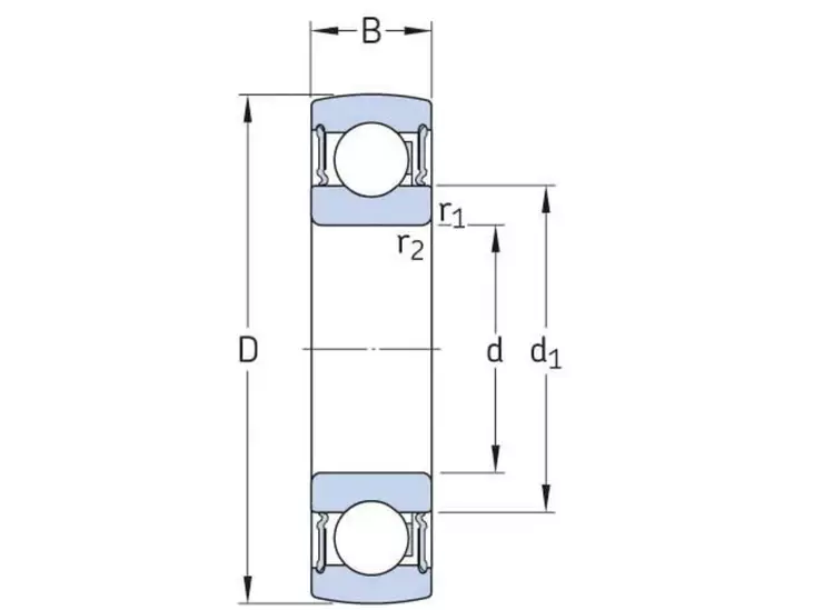 Y-lager, SKF, 20 x 47 x 14 mm - Y-lager - 7316576621802 - 1