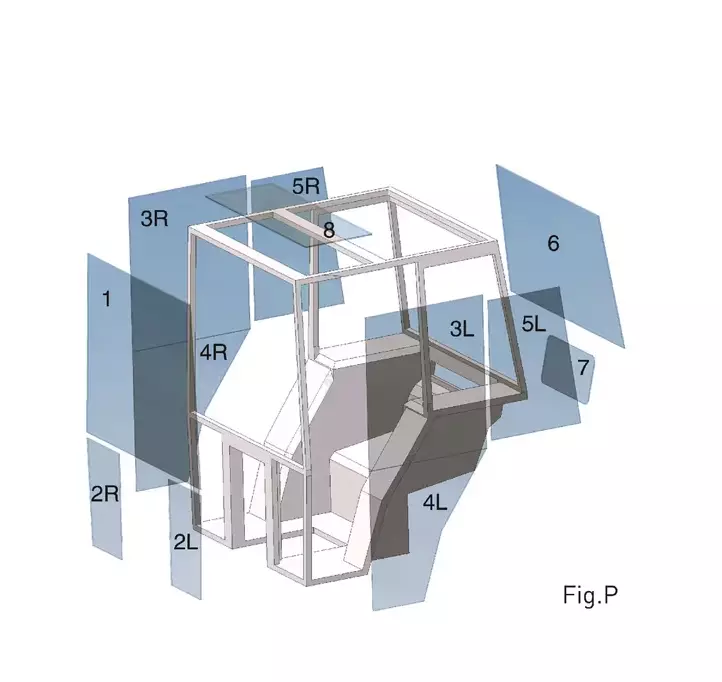Övre bakfönster, passar Belarus - Hytt och kaross - 8719607144742 - 1