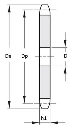 Kedjehjul 3/4" x 7/16" (12B-1) - Rullkedjor - 5700033321633 - 2