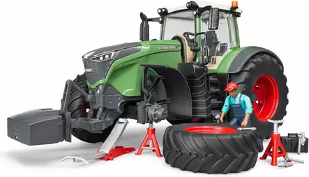 Bruder Fendt 1050 Vario med mekaniker och däckbyttesats - Bruder arbetsmaskinsleksaker - 4001702040413 - 2