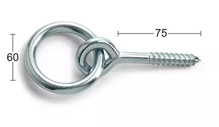 Habo båtring 42A 60/75 mm - Öglebultar, S-krokar m.m. - 7317900116513 - 1