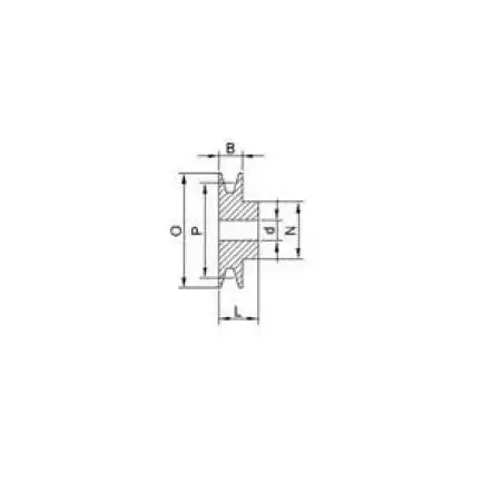 Remskiva 2-spår 200 mm, 13 mm A/SPA - Remmar och tillbehör - 8719774921153 - 2