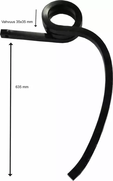 Kultivator spets 35 x 35 x 635 mm vänster - Jordbearbetningstillbehör - 8716106168743 - 1