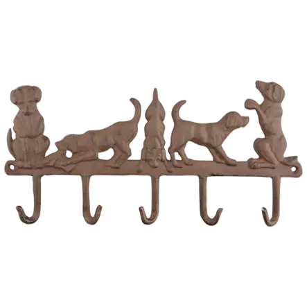 Gjutjärnskrok med 5 hundar - Hundrelaterade produkter - 8714982120763 - 1