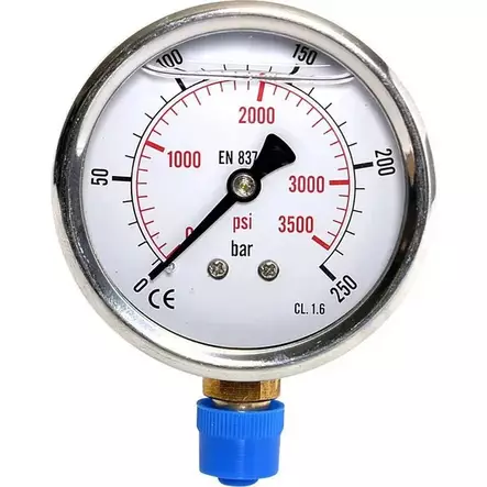 Tryckmätare 1/4" 0-250 bar, rostfri - Tryckmätare - 5700035556873 - 1