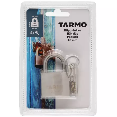 Hänglås rostfritt 40 mm - Hänglås, reglar, gångjärn - 6410413170223 - 1