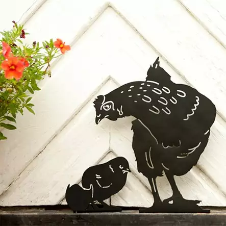 Wildlife Garden silhuett Höns - Trädgårdsskulpturer, dekorationer - 7350054762533 - 2