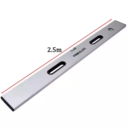 Finbullet rätskiva i aluminium 2,5 m med handtag - Mätning och märkning - 6430017706253 - 1
