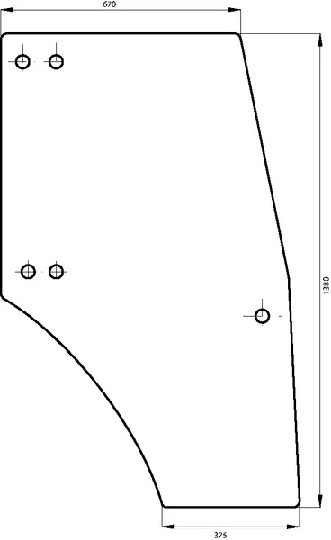 Vänster fönster (Deutz-Fahr 00097700040) - Hytt och kaross - 8716106706983 - 1