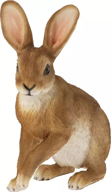 Kaninförzinkad trädgårdsstaty 21x11x28 cm - Trädgårdsskulpturer, dekorationer - 8721037370813 - 1