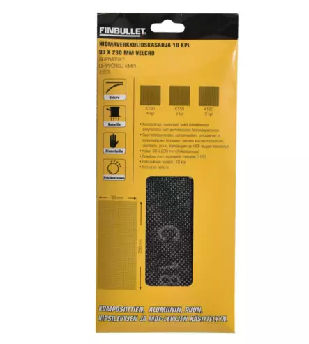 Slipmaskinsbatteriuppsättning 10 st 230 mm - Slipmaterial - 6438152033753 - 2