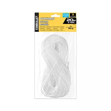 Tvättlina PVC 3mm x 25m - Tvättning - 6438152054703 - 2