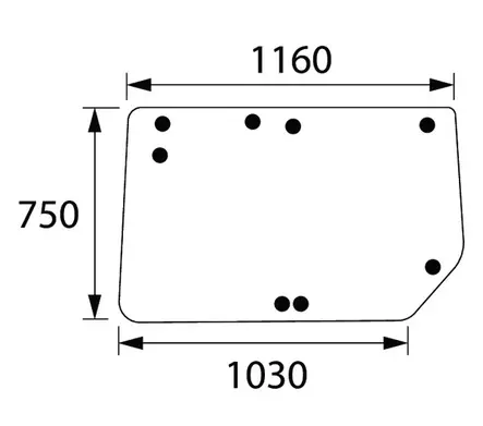 Bakruta, övre (JD RT6005021388) - Hytt och karosseri - 8719607021203 - 1