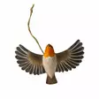Wildlife Garden Forest Décor – rödhake i flykten - Naturrelaterade produkter - 7350054767248 - 5