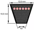 Kevlarems Optibelt RED POWER 3 SPA 2307 - Remmar och tillbehör - 4014486077803 - 2