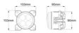 Arbetslampa LED, 40W, 4000 lm, rund, 10/30V, Ø 90 mm - Arbetslampor - 8719493182323 - 4