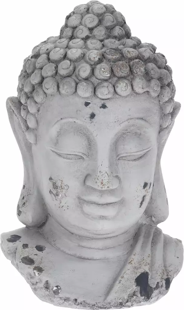 Buddhas huvud 16 cm - Trädgårdsskulpturer, dekorationer - 8719987423703 - 1
