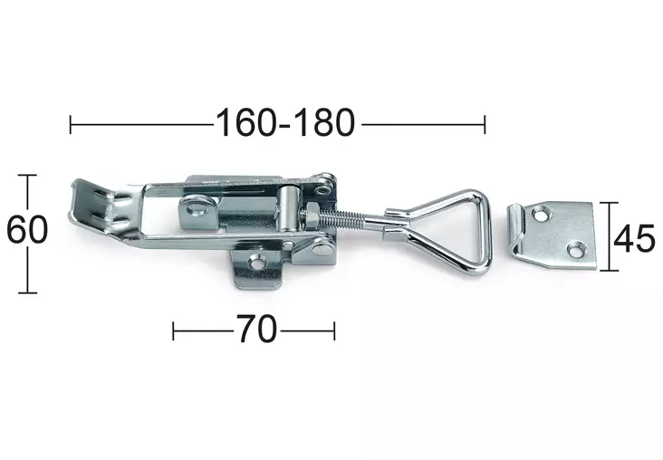 Habo lås för låda 107 - Hänglås, reglar, gångjärn - 7317900053443 - 1