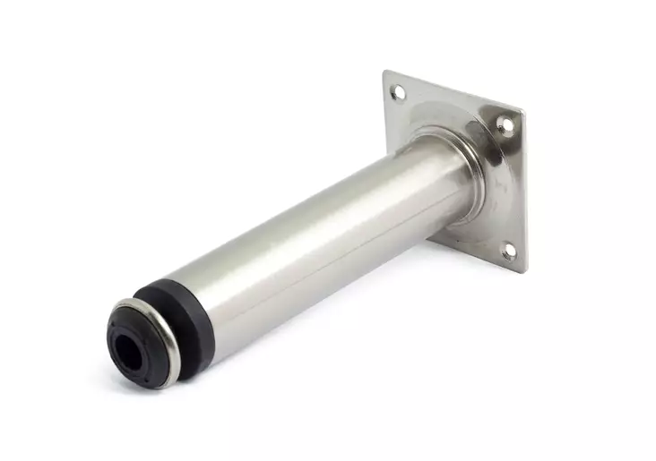 Habo rörfot 511 vit och matt förnicklad - Möbelhjul, rörben - 7317900200373 - 1