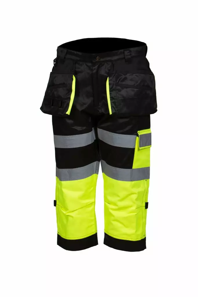 Reflexfärgade capribyxor gul/svart - Sommararbetskläder - 6418326432803 - 1