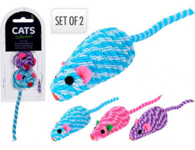 Kattleksak mus 2 st/fp - Husdjursleksaker - 8719202672213 - 1