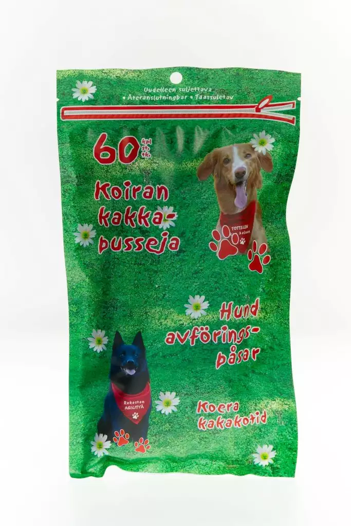 Biologiskt nedbrytbar hundbajspåse 60 st - Avfallshantering - 6410411964923 - 1