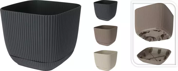 Kruka kvadrat 15x15x13 cm - Krukor, vaser, korgar - 8720573272803 - 1