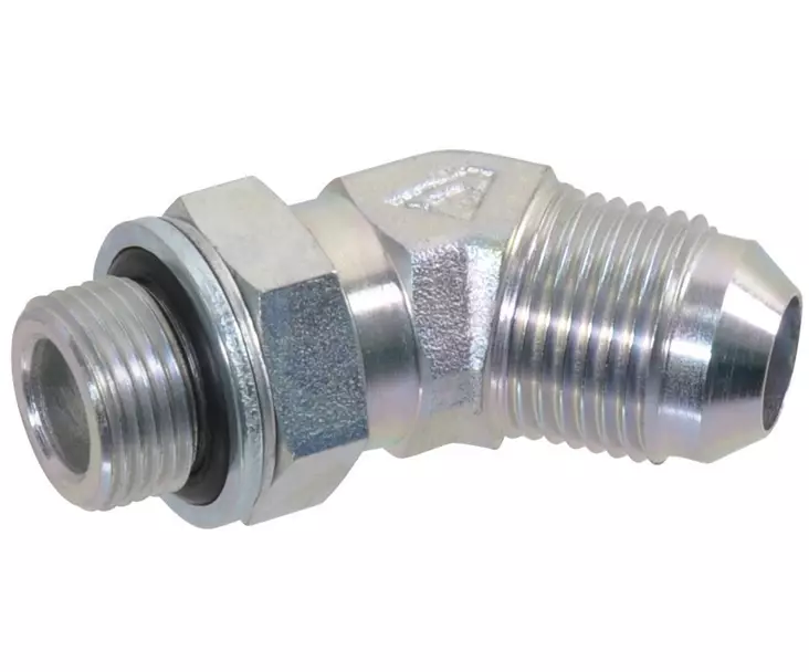 Vinkelkoppling 7/16" JIC x 1/4" BSP 45° hane/hane - Hydraulik - 8719593049403 - 1