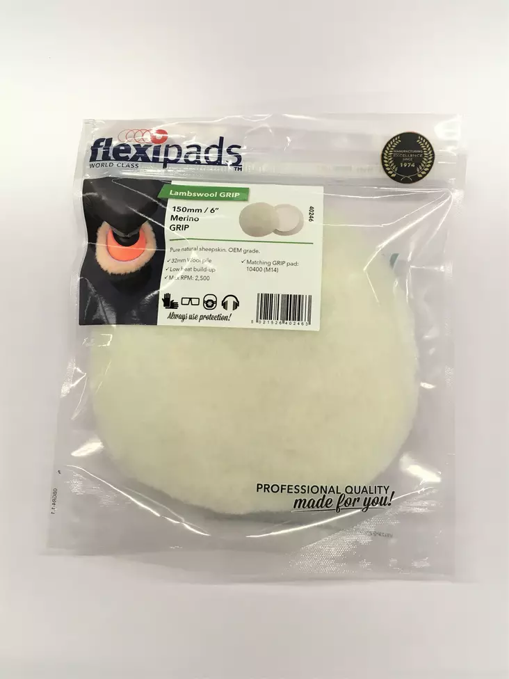 Fårskinnskudde 150 mm med kardborrefäste - Bilvårdsprodukter för polering - 5021526402463 - 1