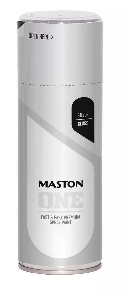 Maston sprayfärg ONE 400ml silver - Sprayfärger - 6412490045883 - 1