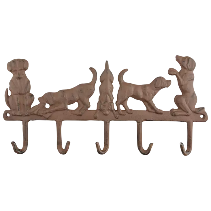 Gjutjärnskrok med 5 hundar - Hundrelaterade produkter - 8714982120763 - 1