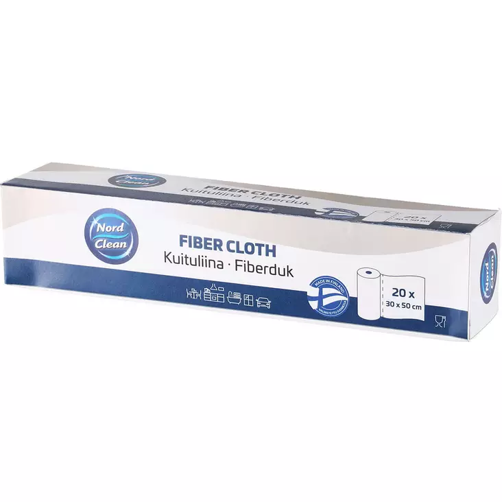 Nord Clean fiberduk 20 ark/rulle - Andra städprodukter - 6410416312293 - 1